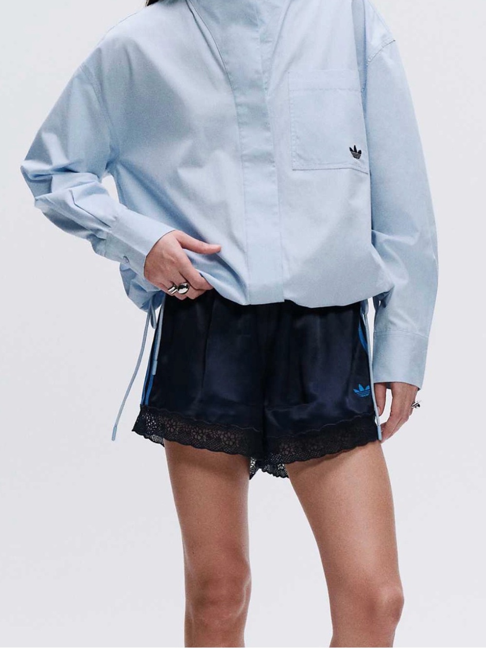 NWT adidas Originals × ASOS Lace Hem Shorts - Picture 2 of 6